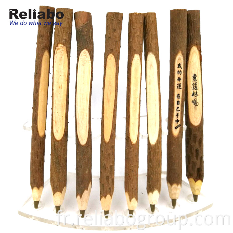 Reliabo Custom Logo Graver le stylo à bille en bois naturel promotionnel